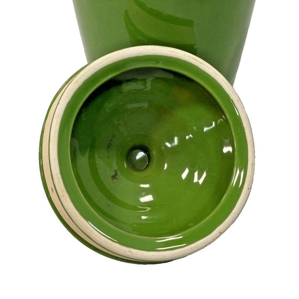 Fiesta Meadow GreenFiesta Meadow Green Canister w/ Lid | Vintage Ceramic Crock - Picture 4 of 6